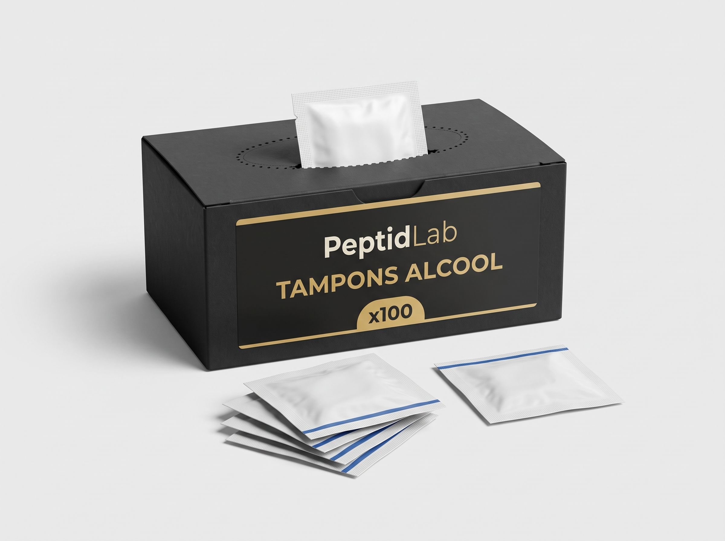 Toallitas con alcohol — Caja de 100